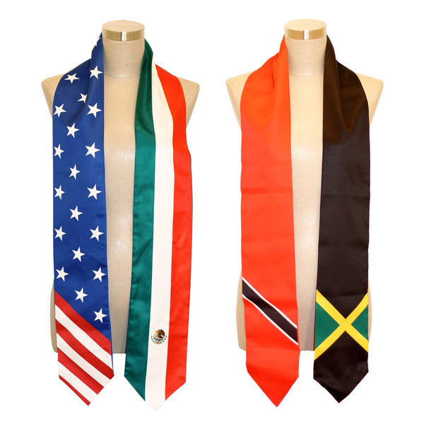Custom Mixed Flag Stoles, Sash, Heirloom quality Stole, Hand-imprinted Sash (Any Flags)