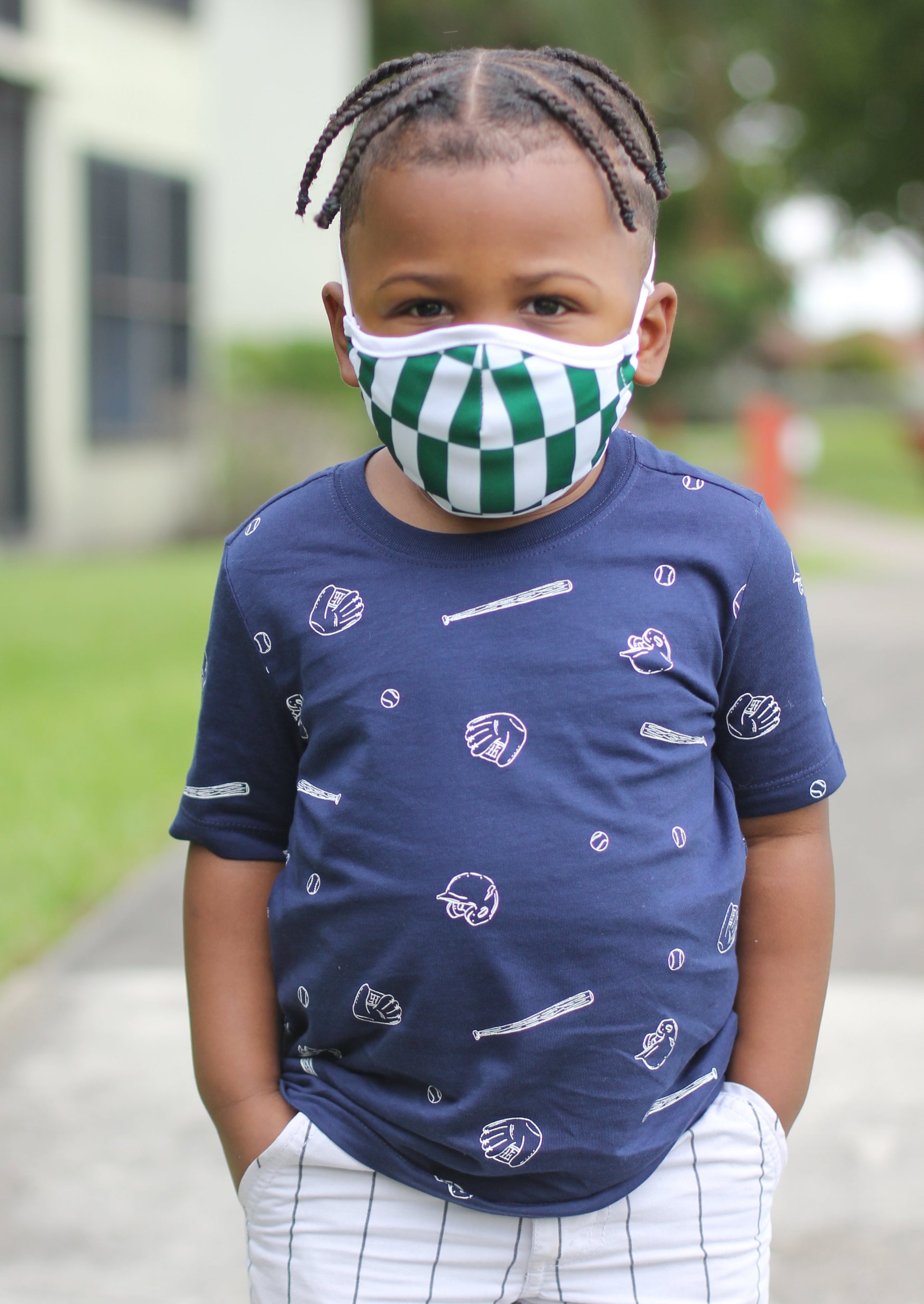 New Arrivals Nigerian Pride Face Mask for Kids (Boys & Girls) with filter pocket