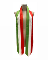 Italy Flag Graduation Stole, Sash, Unique Sash, Satin and Polyester Stole