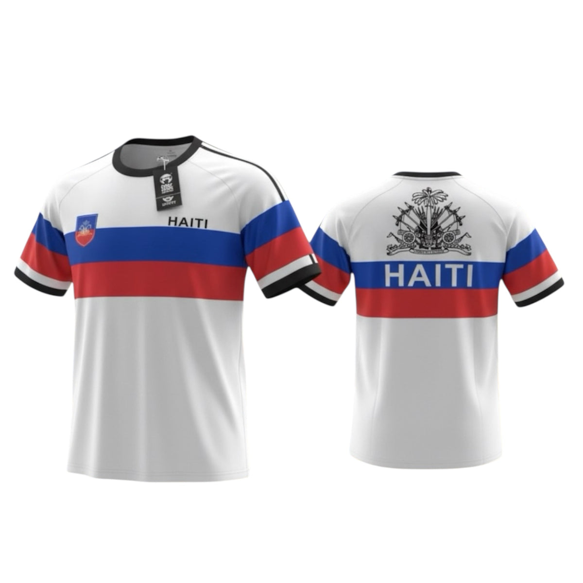 Haitian Haiti Vintage White Soccer Jersey (Unisex)