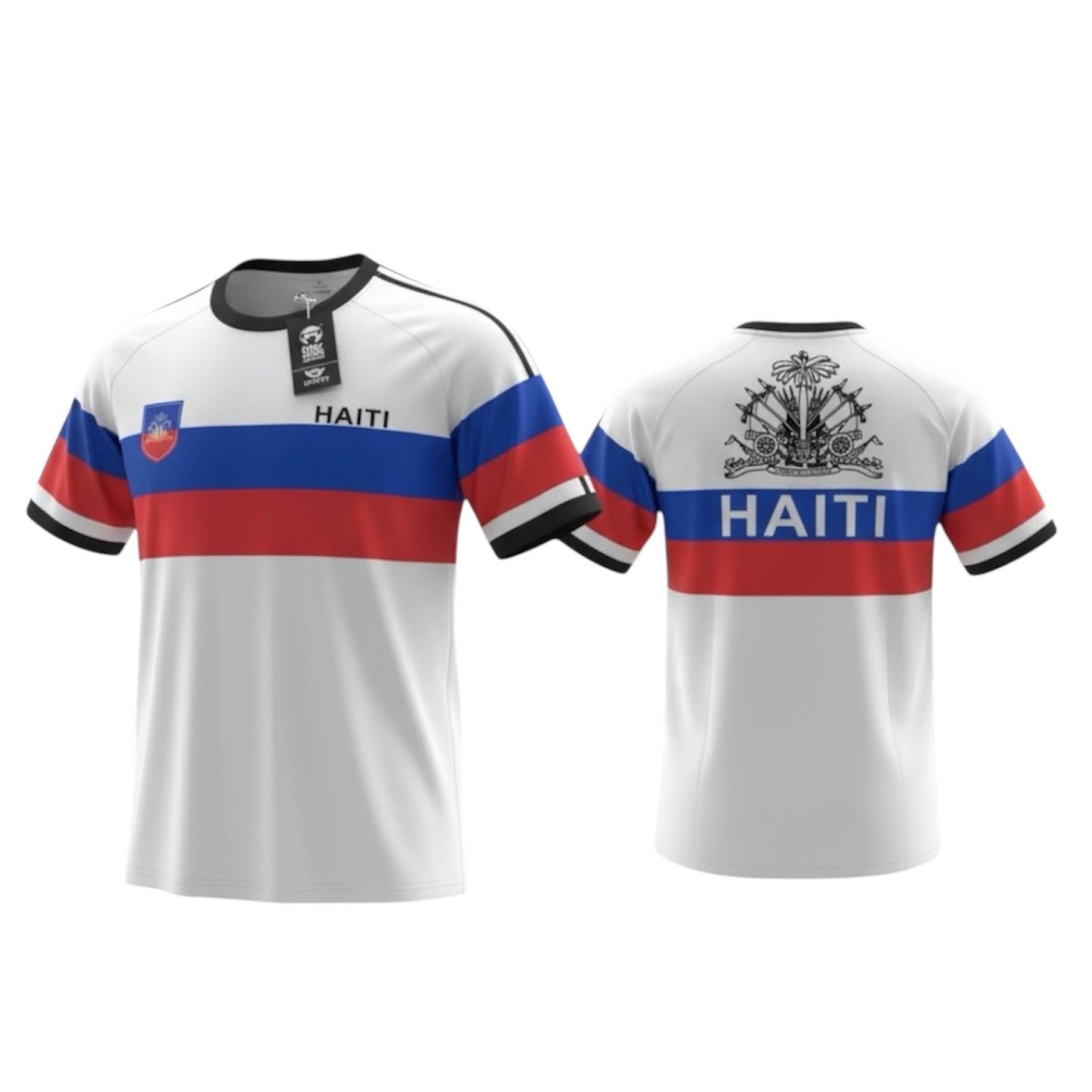 Haitian Haiti Vintage White Soccer Jersey (Unisex)