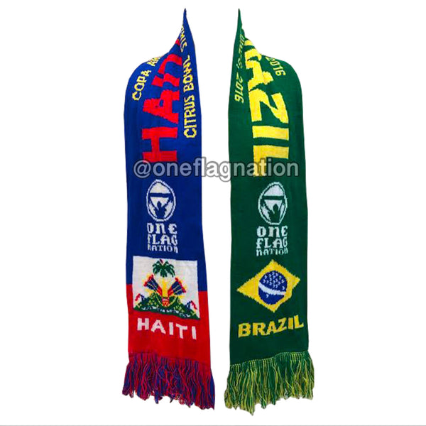 Brazil vs Haiti Haitian Fan (Souvenir) Scarf