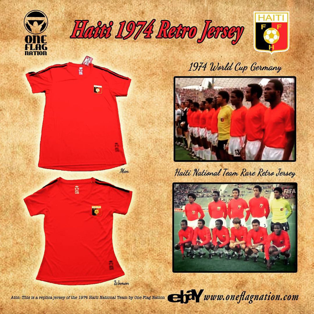 Replica Vintage 1974 Haiti Team Jersey Women OneFlagNation