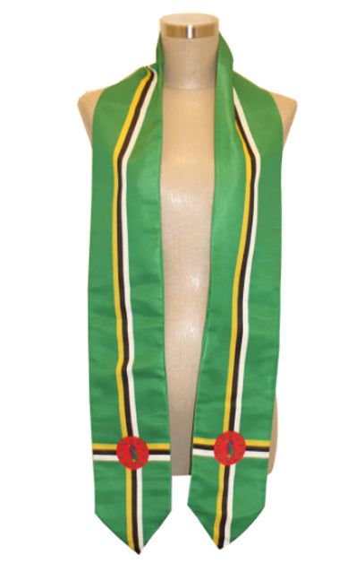 Dominica Flag Graduation Stole, Sash, Long Lasting Stole, Premium Sash