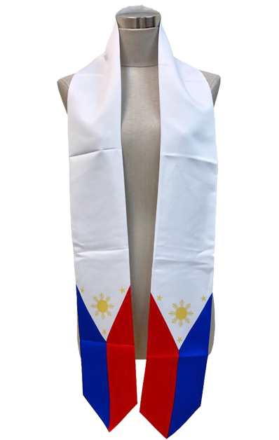 Filipino Flag Graduation Stole, Sash, Heirloom graduation Stole, Premium Quality Sash