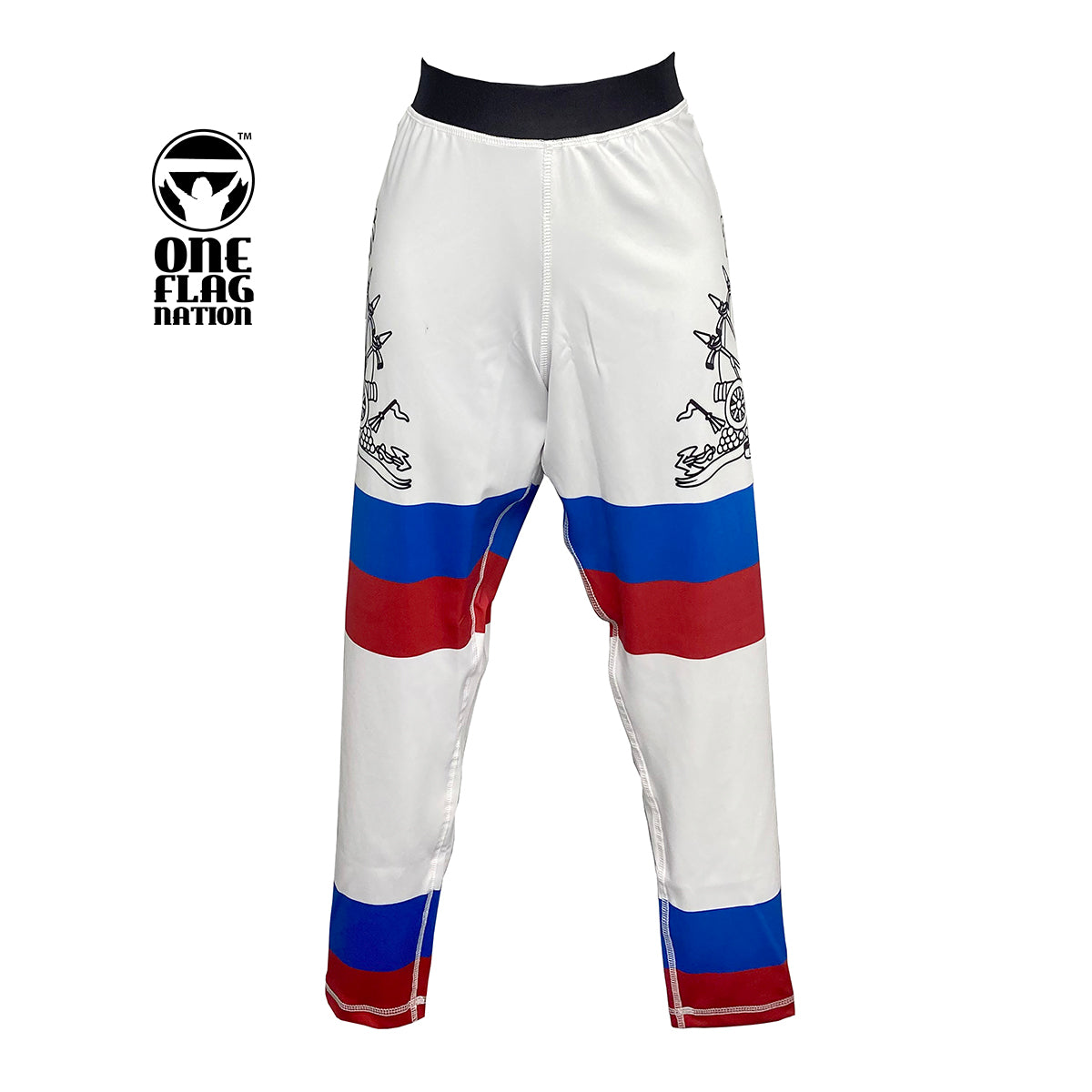 New Haitian Flag Blue and Red Stripes Leggins