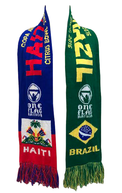 Brazil vs Haiti Haitian Fan (Souvenir) Scarf