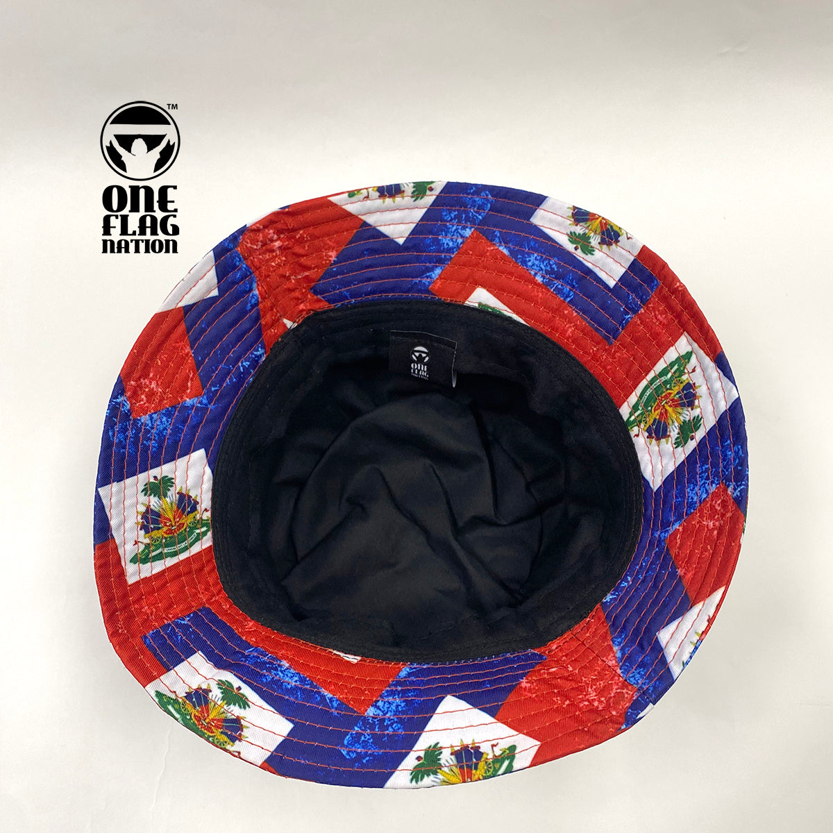 New Haitian Flag Pattern Bucket Hat