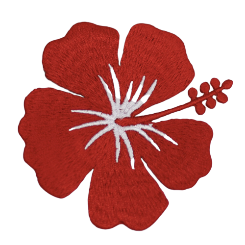 One Flag Nation™ Haitian Pride Embroidered Iron On Patch Hibiscus