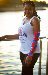 One Flag Nation™ Haitian Flag Sleeve Front_Side View 