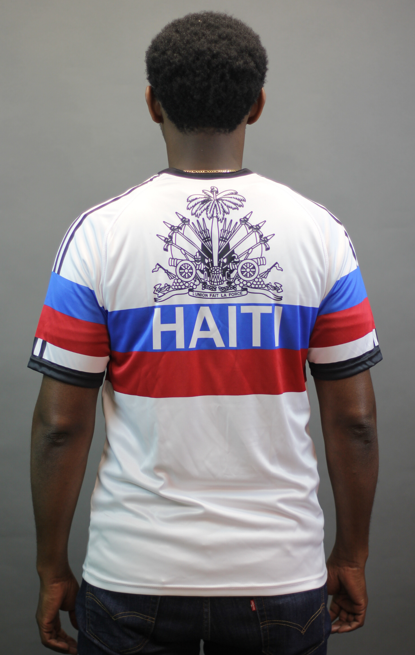 One Flag Nation™ Replica Unofficial Vintage White Jersey_  Man Back of Jersey