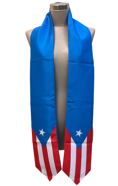 Puerto Rico Flag Graduation Stole, Sash, Symbol of pride, Unique Sash