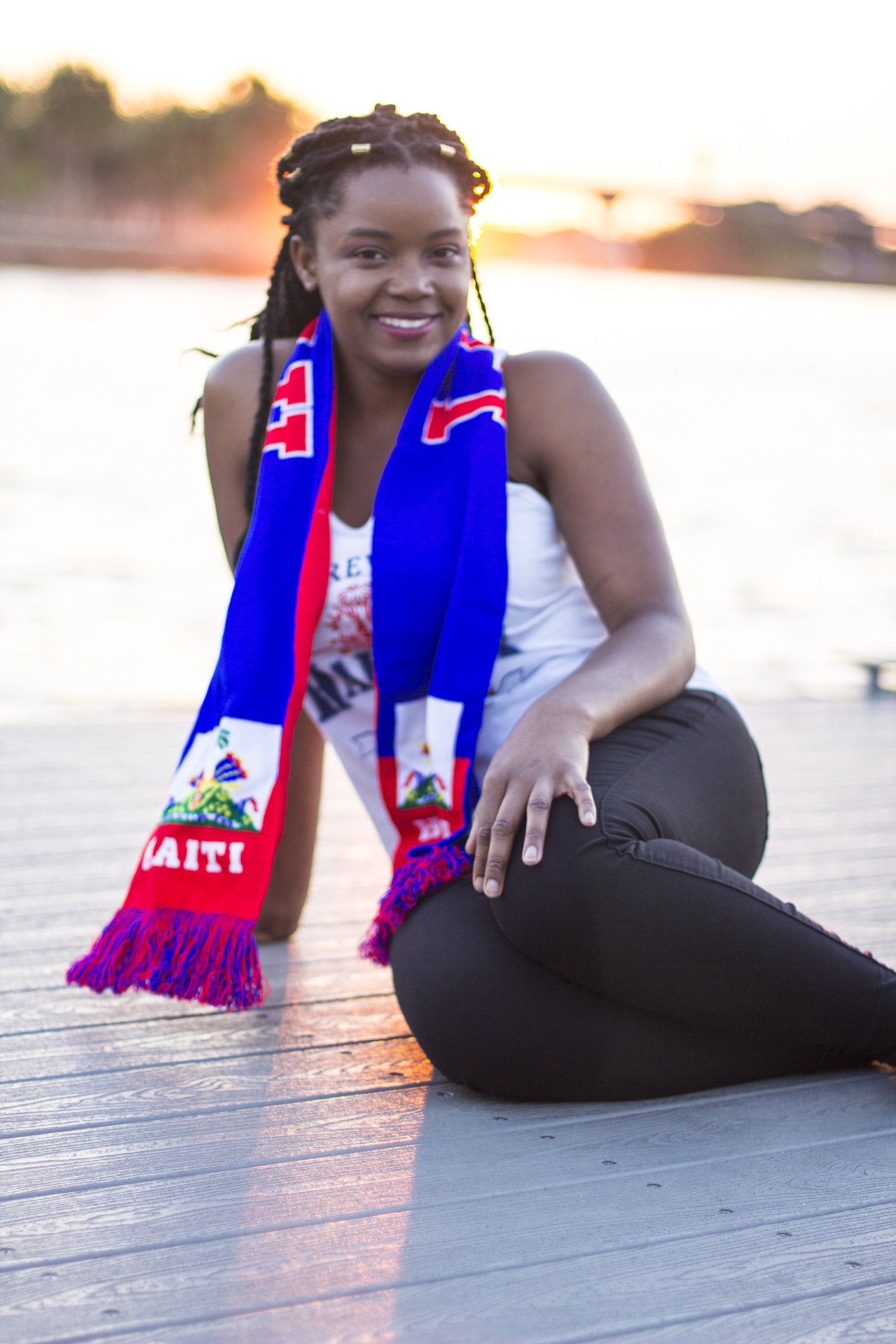 Haitian Flag Scarf