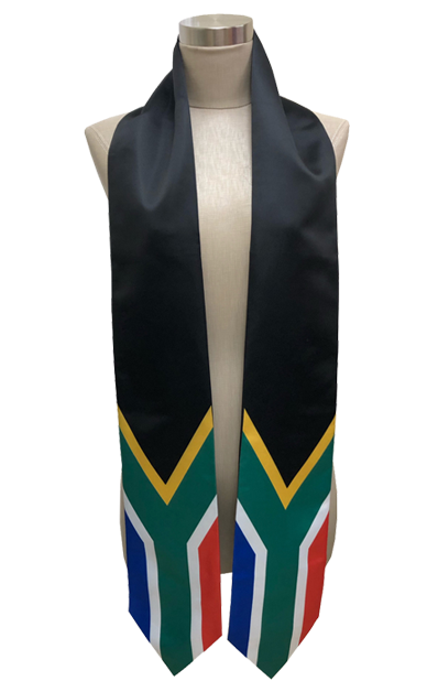 South Africa Flag Graduation Stole, Sash, Heirloom quality stole, Unique flag-themed Sash