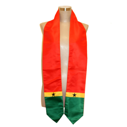 Ghana Flag Graduation Stole, Sash, Artisanal Craftsmanship, Unique Stole